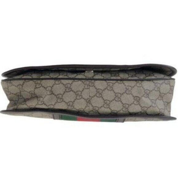 Authentic Gucci GG Sherry Supreme Web Messenger Bag Monogram Flap Ophidia - Picture 10 of 11